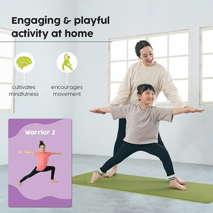 Yoga Cards for Kids: 100 Real-Life Yoga Poses, Kid-Friendly Activities for Home & Gym, Beginner to Advanced, Promotes Mindfulness