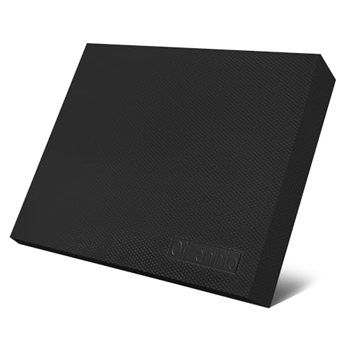 Professional Foam Balance Pad, Large Balance Pads for Physical Therapy, Foam Balance Board for Rehabilitation Stability Workout Knee and Ankle Exercise Strength Training - color: Black, size: L(15.7x12.99x2in)