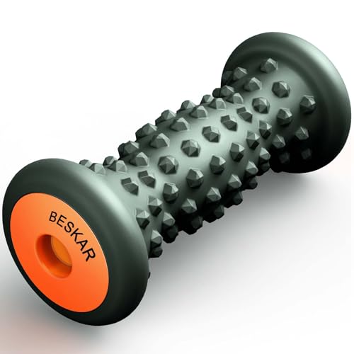 BESKAR Foot Massage Roller for Plantar Fasciitis Relief - color: Blackish Green