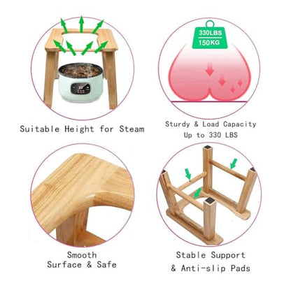 Wooden U-Shape Steam Seat with Four Legs,Yoni Steamer Stool