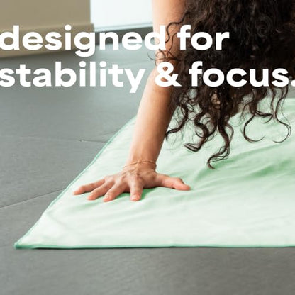 S&T INC. Aura Microfiber Yoga Mat Towel, 2 Pack, 26.5" x 72", Blue & Green | Soft and Absorbent, Quick-Dry for Gym, Pilates, and Hot Yoga, Compact for Gym Bag, Machine Washable - color: Blue & Sage Green