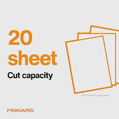 Fiskars ProCision Folding Rotary Bypass Paper Cutter, 12" Cut Length | Cuts Thick Materials, Self-Sharpening Paper Trimmer for Photos, Crafting & Scrapbooking, Arts and Crafts Supplies