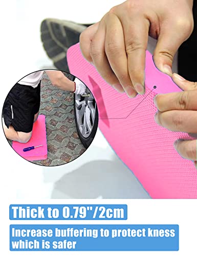 YWSHF 4 PCS Garden Kneeling Pad,Knee Mat Waterproof Foam Knee Pads for Gardening,Cleaning,Baby Bath,Yoga,Praying and Exercise 15.745'' x 7.09'' x 0.79'' Pink - color: Pink-4 PCS