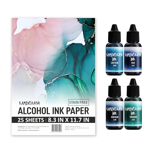 Alcohol Ink Set with Alcohol Ink Paper