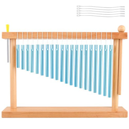 EASTROCK 20 Note Chime Blue Table Wind Chime Bar Percussion Instrument - color: Blue