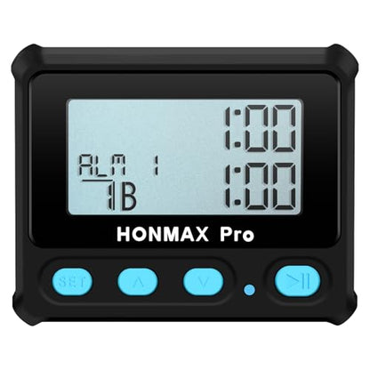 8100 Professional Interval Timer and Stopwatch, Backlight, USB-C Charged, Clock -Black - color: Black