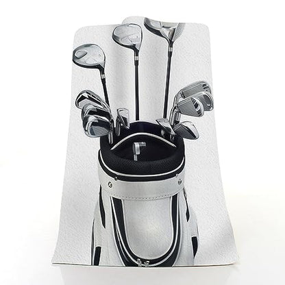 Pehede Golf Clubs Hand Towel Golf Clubs and White BagWhite Background Soft Guest Face Bath Towel Bathroom Decorations Thin Kitchen Tea Dish Towels 15 x 30 inch - color: Golf Clubs