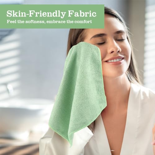 UNIMADE Washcloths Bulk 100 Pack Face Towels (12" x 12"), Highly Soft Wash Cloths and Hand Towels, Fast Drying Multi-Purpose Microfiber Cleansing Cloths for Bathroom, Hotel, Spa, and Salon-Multicolor | Hand Towels, Fast Drying Multi-Purpose Microfiber Cle