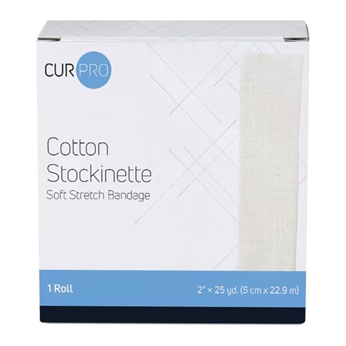 Dynarex Cotton Stockinette, 2" x 25 yds., Non-Sterile & Latex-Free, Bandage for Preventing Skin Irritation and Cast Wrinkles, Made from 100% Pure Cotton, 1 Stockinette Roll (Packaging May Vary) - size: 2in x 25 yds, 1 Count (Pack of 1)
