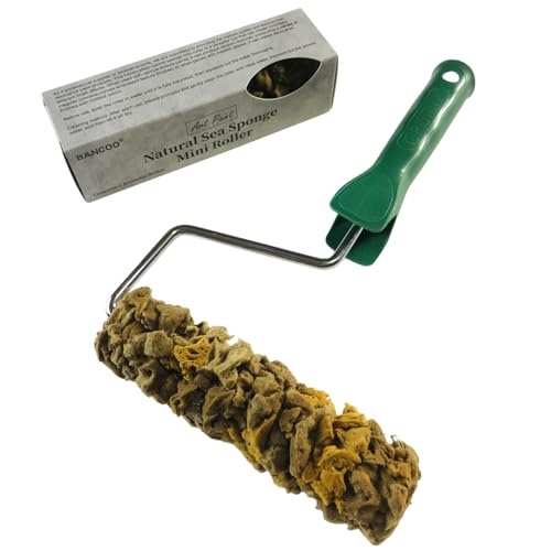 Natural Sea Sponge for Painting, 6" Texture Paint Decorative Roller | Natural Sea Sponge, Texture Paint Roller, Vivid Wall Texture, Ideal for DIY & Professional Decorative Ceiling & Wall Painting - style: XG-3880