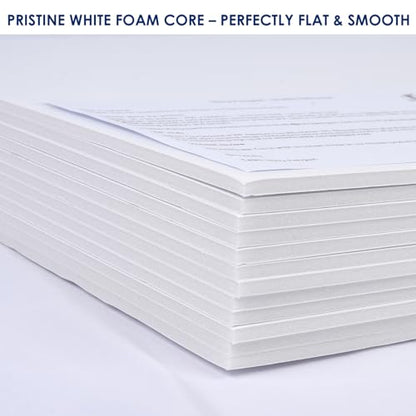 Foam Board 12 x 16 x 3/16"(5mm), Foam Core Board Sheets, White Poster Board | 12 Pack, Acid Free Foamboard, Rigid Sign Board for Mounting, Framing, Backing, Display, Presentation, Prints, Crafts & Art - size: 12x16 in 12 Pack