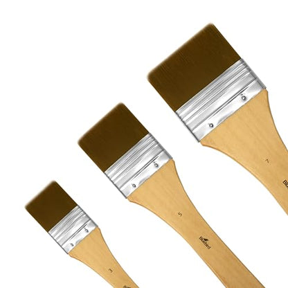 Bluebird Premium Gesso Brush Set of 3 - Professional Quality Brushes for Artists and Hobbyists DIY Project Kids Adults