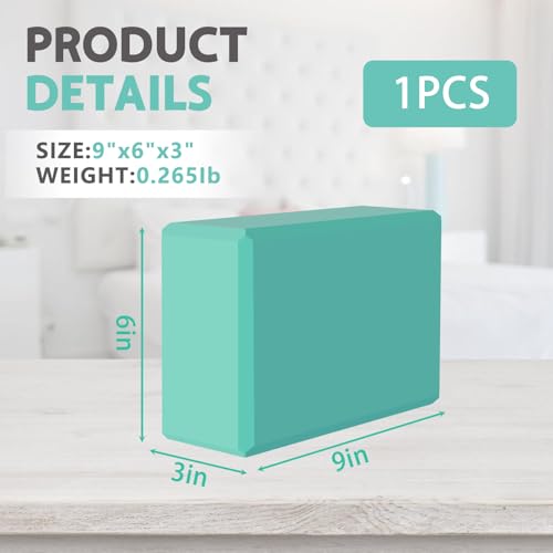 9"x6"x3" Yoga Blocks, Soft Non-Slip Surface Premium Foam Blocks, Supportive, Lightweight, Odor Resistant, Yoga Accessories for Pilates Meditation General Fitness Stretching Toning - color: Fruit Orchid-1 Pack
