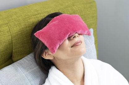 DreamTime Dreamtime Eye Pillow with Rose, Natural Herbal Mask for Relaxation, Create A Spa Experience at Home - color: Red