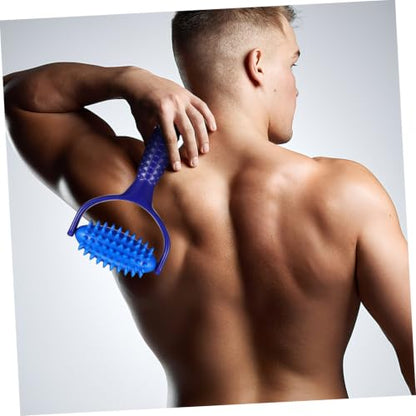 Blue Yoga Massage Stick Roller Manual Body Massager for Muscle Relief | ABS and PVC Build, Portable Lightweight Design, Easy to Use Anytime Anywhere, for Sedentary Users