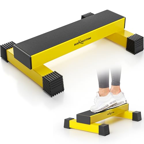 Upgraded Calf Raise Bar for Home Gym Workouts, Standing Calf Raise Machine for Calf Stretching, Squating, Foot Stretching, Anti-Slip Solid Calf Block, Ankle Calf Stretcher. - color: Yellow
