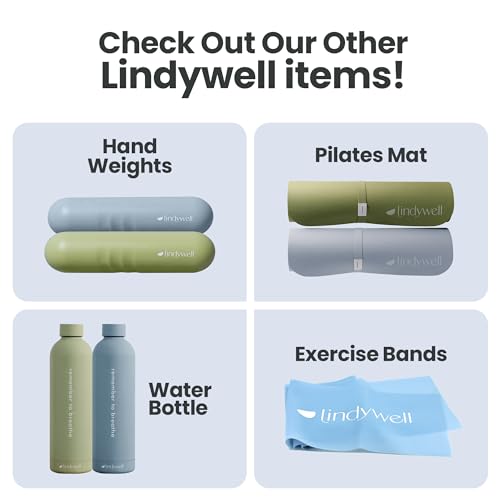 Lindywell Grata Mat Sky Blue, Resistance Bands and Weights Sky Blue Bundle