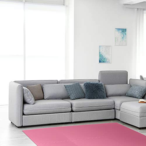 We Sell Mats 1/2 Inch Thickness Multipurpose EVA Foam Floor Tiles, Interlocking Floor Mat for Indoor Gym and Home Use, 24 in x 24 in, Pink, 16 Square Feet (4 Tiles) - color: Pink, style: 16 Square Feet (4 Tiles)