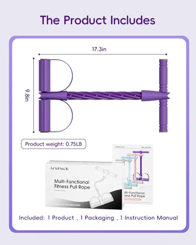 Pedal Resistance Band with Handle,6-Tubes Elastic Pull Rope Fitness Foot Pedal Resistance Bands for Women Girls Bestie Yoga Pilates Exercise Legs Calves Waist Arms Abdomen - color: blue