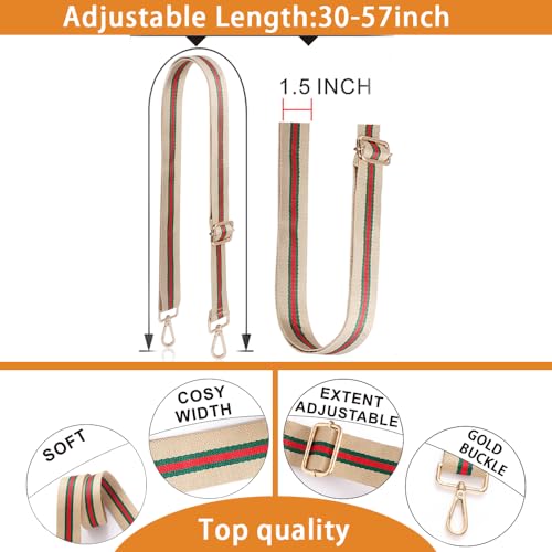 S-Jacorry Purse Strap Replacement Crossbody Wide Shoulder Strap Adjustable Canvas Straps Handbag Strap Replacement Belts - color: Gold Buckel-1991