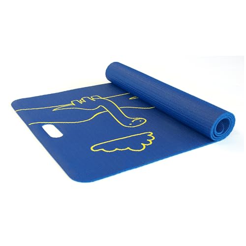 Merrithew Yoga and Exercise Mat for Kids, Dinoland (Blue)