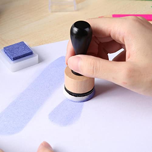 Mini Ink Blending Brushes Tools 2 Handle with 50 Refills Replacement Round Foams and 20 Plastic Storage Cases Stackable Jars Set for Scrapbooking Painting Art Supplies Tool Craft Cardmaking Drawing - size: 75Pcs/Set