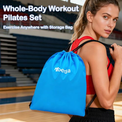 Hoedia Pilates Kit for Women, Pilates Equipment Ring and Ball Set - color: Blue