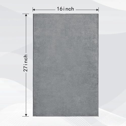 Orighty Gym Towels, Highly Absorbent Sweat Towels, Soft and Quick Drying Gym Towel for Daily Use, Multi-Purpose Towel for Sport, Salon, Spa, Hotel, 16 x 27 Inch, Grey, 3 Pack