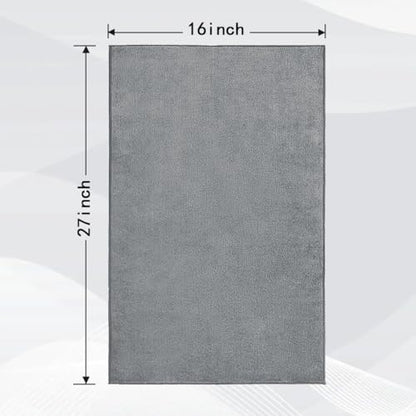 Orighty Gym Towels, Highly Absorbent Sweat Towels, Soft and Quick Drying Gym Towel for Daily Use, Multi-Purpose Towel for Sport, Salon, Spa, Hotel, 16 x 27 Inch, Grey, 3 Pack