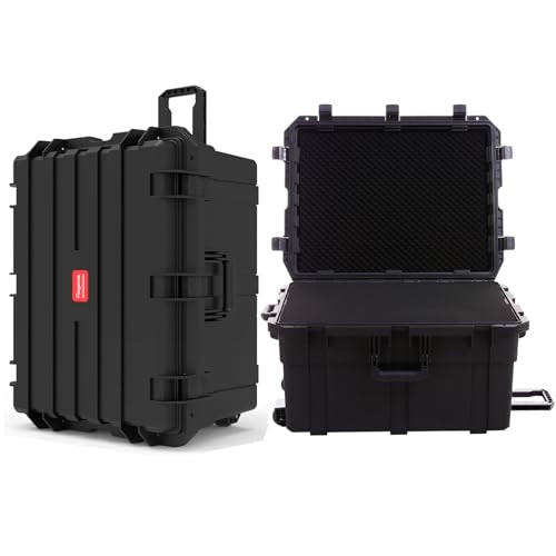 Regetek Waterproof Hard Case 32 x 25 x 18 Inch, Equipment Roller Case with Wheels,Customizable Foam, for Electronic, Tool, camera, lenses, Camcorder,Drone, IP67, Shockproof, Inner 25.8" x19.2" x 15.1"