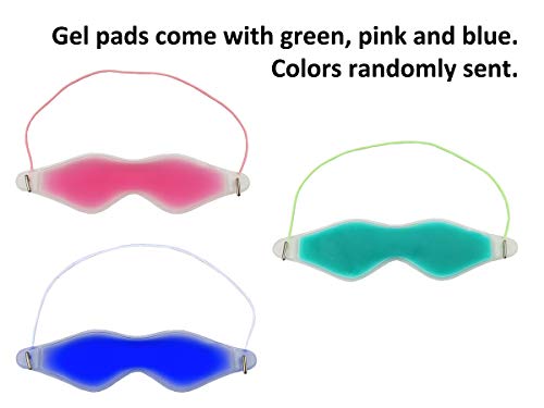 ObboMed ME-1010B Soothing Silk Eye Sleep Mask with Cooling Gel Pack, Cold Therapy Relief Wrap, for Insomnia, Tired Puffy Eyes, Headache, Wrinkles, Dark Circles and Relaxation – Pink Dot - color: Me-1010b: Pink Dot