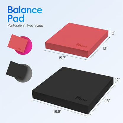 Professional Balance Pad for Physical Therapy and Stability Training - color: Red, size: 15.7*13.0*2in