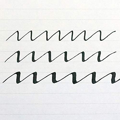 Kuretake ZIG CALLIGRAPHY PEN SQUARE Tip BLACK 3 Set, 1mm, 2mm, 3mm, For Italic and Gothic Calligraphy Beginners, AP-Certified, Odourless, Xylene Free, Professional quality, Made in Japan