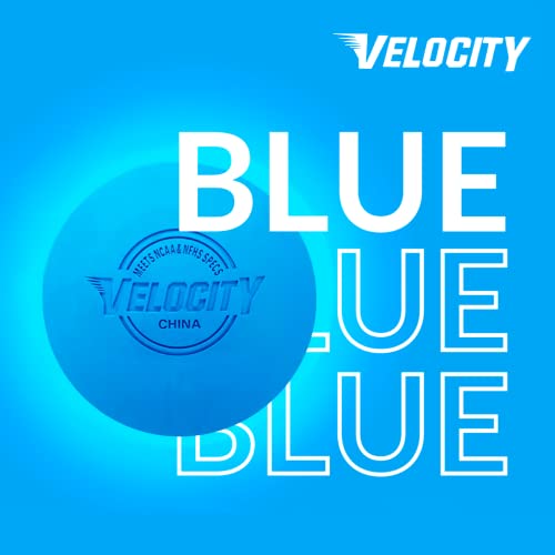 Velocity 라크로스 볼 - 60팩 및 120팩 - 연습용, 공식 NFHS 및 대학 승인 사이즈 - color: 라이트 블루, size: 120 Balls, style: 연습용 공