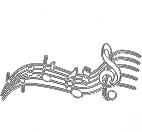 Cutting Dies Music Dies Handmade DIY Paper Art Cards Album Decoration Stencils Template Embossing for Card Scrapbooking Craft (Musical Notes) - style: Music Score