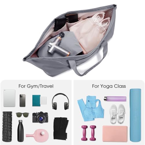 sportsnew Large Yoga Mat Bag Trolley Sleeve Gym Carrier Shoe Bag Wet Pocket - color: Grey