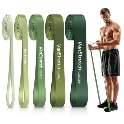 Resistance Bands for Working Out,5-Level Elastic Exercise Bands | Pull Up Assistance Bands Set for Men & Women, Stretch Bands for Exercise,Home Workouts,Fitness,Training & Physical Therapy - color: Green