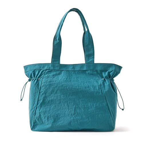 VAKAER Tote Bag for Women, 18L Side Cinch Shopper Bag, Large Hobo Bag, Lightweight Shoulder Bags for Work, Workout, Travel - color: Lake Blue