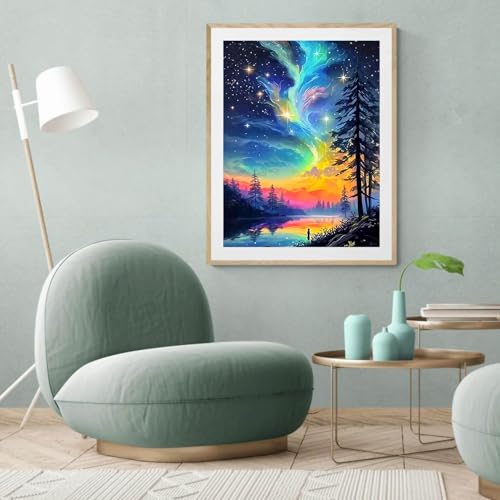 ARPADAMO Diamond Art Kits for Adults,Aurora Diamond Painting Kits 12x16in | Diamond Painting Kit - Sparkling Full Drill Design Perfect for Home Decor, Holiday Gifting, And Relaxing Crafting 12x16inch - color: DP03938