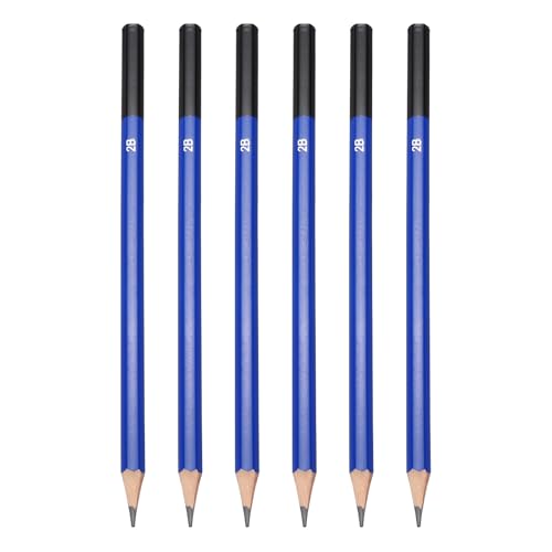 PATIKIL 2B Drawing Pencils for Sketching, 6PCS Sketch Pencils for Drawing Art Pencils Graphite Wood Pre-sharpened for Drawing Sketching Artists, 2B Pencils - size: 1 Count (Pack of 1), style: 2B