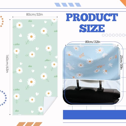 Hahafelt 2 Pack Car Seat Towel Cover with Storage Bag, Daisy | 63 x 32 in Car Towel Seat Cover Non Slip Waterproof, Gym Workout Swimming Running, Machine Washable Sweat Absorbent Protector - style: Daisy