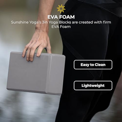 3in Yoga Blocks Bulk, 10 Pack, 3x6x9in - color: Cool Gray