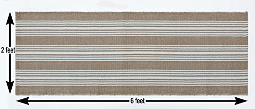 Hand Woven 100% Cotton Yoga Mat- Thick Handloom Made in India- for Gym Floor Exercise - Runner for Bedroom - color: Beige