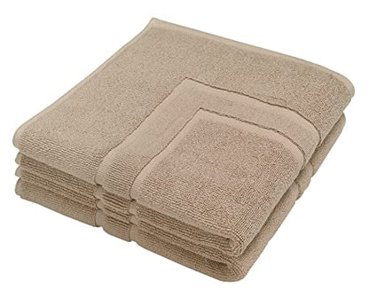 GLAMBURG Premium Cotton 20x32 inch 2-Pack Bath Mats - 100% Ringspun Cotton - Luxury Hotel & Spa Quality - 800 GSM - Durable Soft Highly Absorbent - Machine Washable - Tan - color: Tan