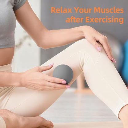 Massage Lacrosse Balls for Myofascial Release, Trigger Point Therapy - color: Gray