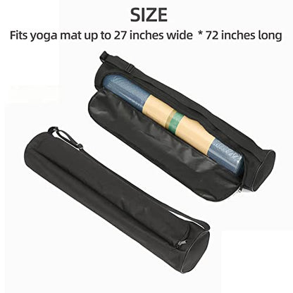 EVEME Yoga Mat Bag for Women & Men,Travel Yoga Gym Bag for 1/4" 1/3" Thick Exercise Yoga Mat,Fitness mat bag,sprot mat pouch - color: Black