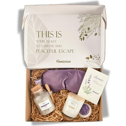 Lavender Spa Gift Baskets for women, Birthday Basket for Female, Mom, Sis, Girlfriend, and Best Friends Baskets for Women, Christmas Gift Sets for Women