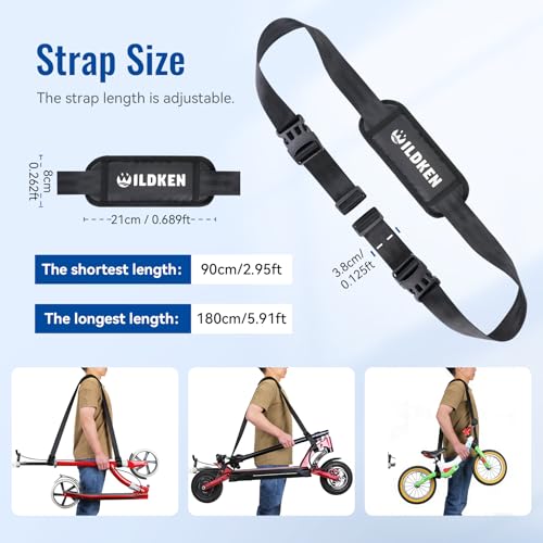 WILDKEN Adjustable Scooter Shoulder Strap, 71-inch Scooter Carrier Strap