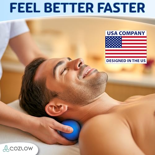 COZLOW Peanut Massage Ball - Deep Tissue Therapy, Pain Relief - Cobalt Blue - color: Cobalt Blue