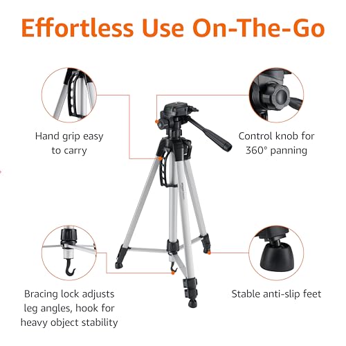 Amazon Basics 60-inch Lightweight DSLR Tripod with Bag, Black - size: 60-in, style: Tripod Only